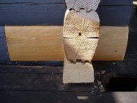 Fabriksfräst timmer av gran.